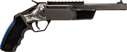 Rossi Brawler .45 LC/.410 Bore 9" 1rd Single Shot Pistol, Black with Snake Engraving - SSPB9-ENG3