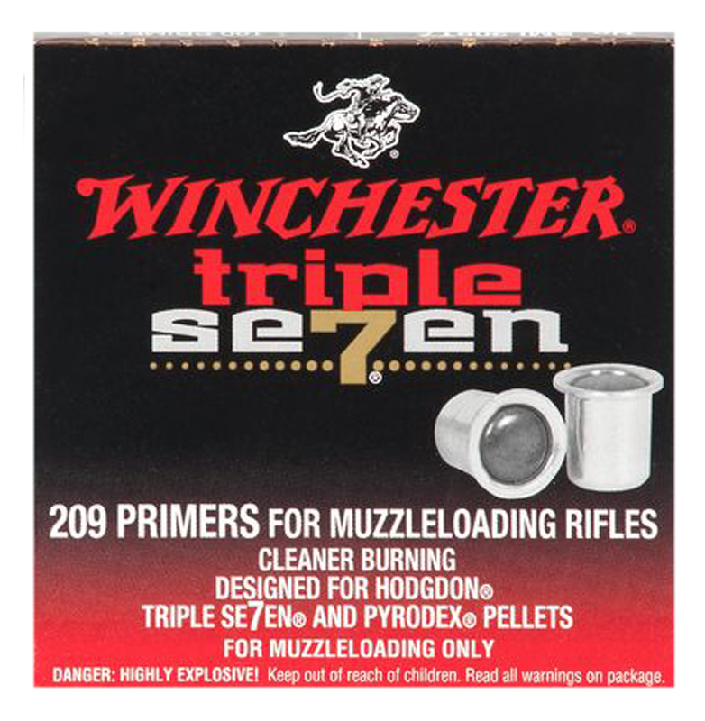 Winchester Triple Seven 209 Muzzleloading Primers, Silver - SML209T7