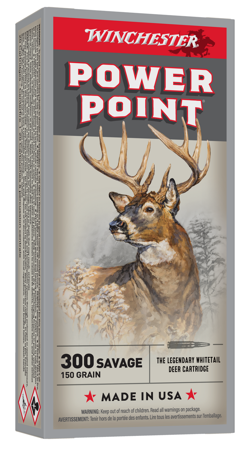 Winchester Super-X Power-Point 300 Savage 150gr Rifle Ammo, 20rd Box - X3001