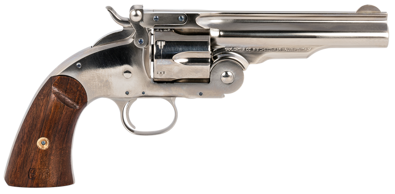 Taylors and Company Schofield Top Break .45 Colt 5" 6rd Revolver, Nickel - 550670