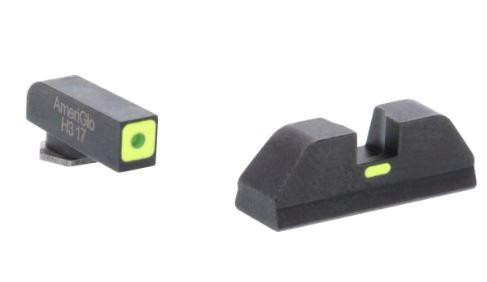 AmeriGlo Green Tritium LimeGreenLumi Outline Square Rear Night Sight for Glock Gen 5 - GL-5614