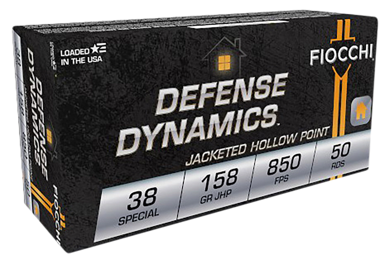 Fiocchi 38 Special 158gr Jacketed Hollow Point Handgun Ammunition, 50rd Box - 38B