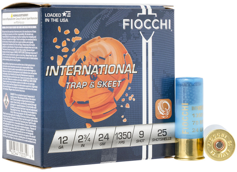 Fiocchi Lead 12 Gauge 24gr #9 Shot 25 Round Box - 12IN249