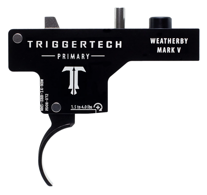 TriggerTech Primary Single-Stage Curved Trigger with 1.50-4 lbs Draw Weight, Black PVD Finish - WM5SBB14NBW