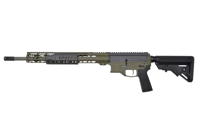 Bilson BA-15FC 6mm ARC 18" 20+1 Semi-Auto Rifle, Sniper Green/Gray - A3FSS4920R1