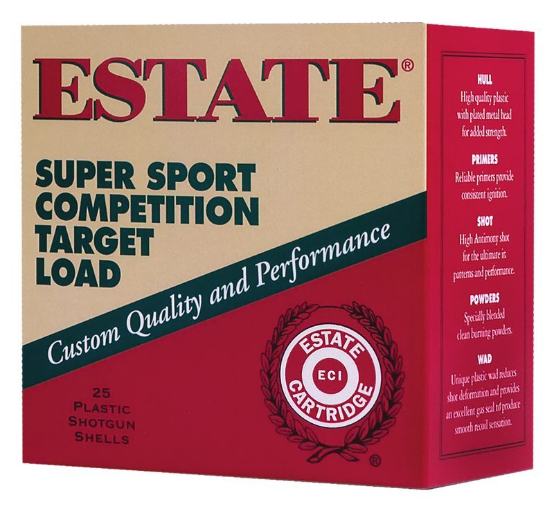 Estate Super Sport Target 12 Gauge 2.75" 1oz #7.5 Shot 200 Round Case - SS12XH110075WM
