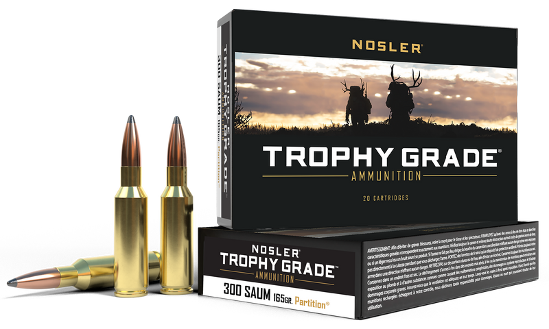 Nosler Trophy Grade 300 Rem SAUM 165gr Partition Rifle Ammunition, 20 Rounds - 60061