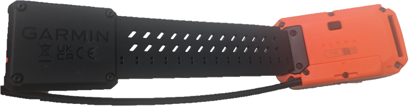 Garmin Flex Band Replacement For Alpha T20, Black/Orange - 0101302306