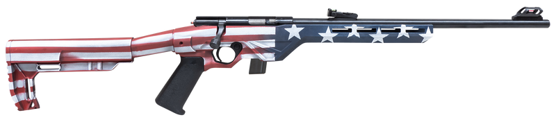 Citadel Trakr .22 LR 18" 10+1 Bolt-Action Rifle, American Flag Synthetic Stock - CIT22LRBLTUSA