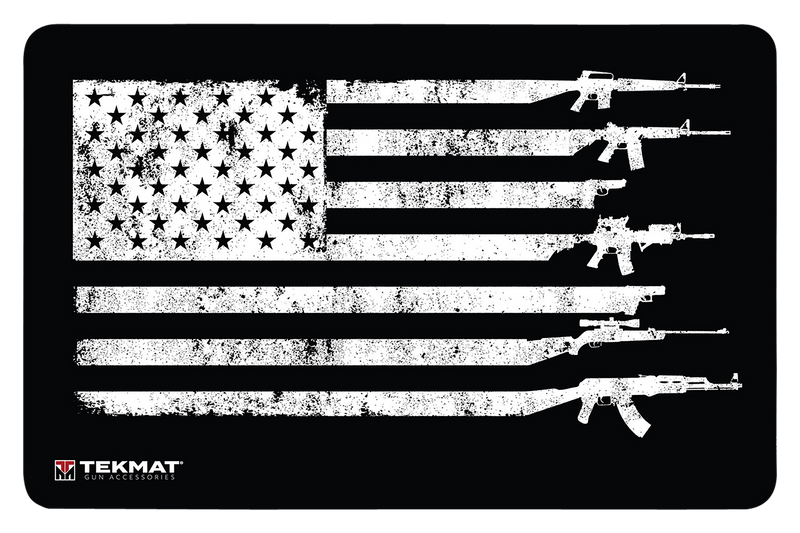 TekMat USA Gun Flag Door Mat Black/White - TEK42GFUSA