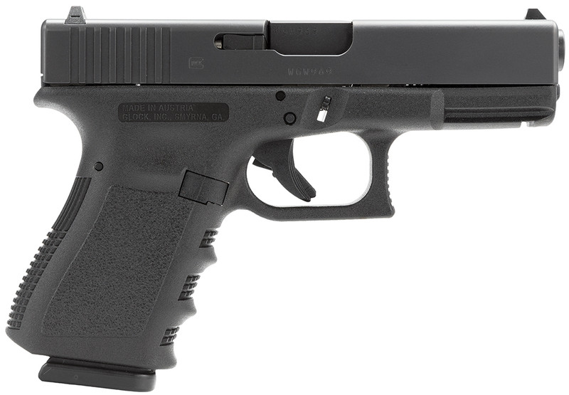 Glock 19 Gen3 9mm 4.02" 15+1 Pistol, Matte Black - PR19509