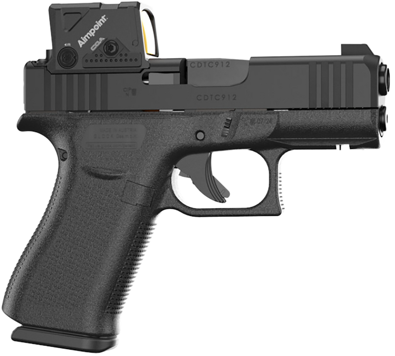 Glock 43X MOS8 9mm 3.41" 10rd Pistol, Black nDLC with Aimpoint COA - PX4350B01FRMOS8A4