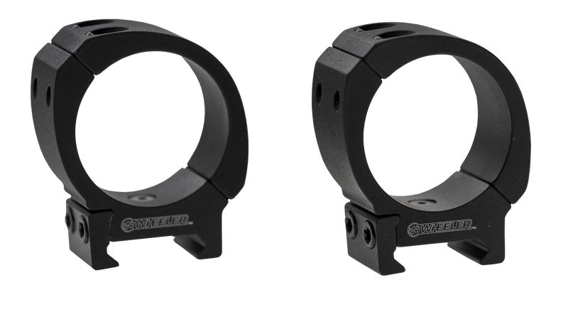 Wheeler Sporter Bi-Weaver Style Picatinny Scope Rings 1" Low, Black - 1133747