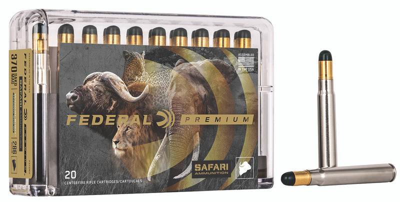 Federal Premium Safari Cape-Shok .370 Sako Mag 286gr Woodleigh Hydro Solid Rifle Ammunition - P370WH