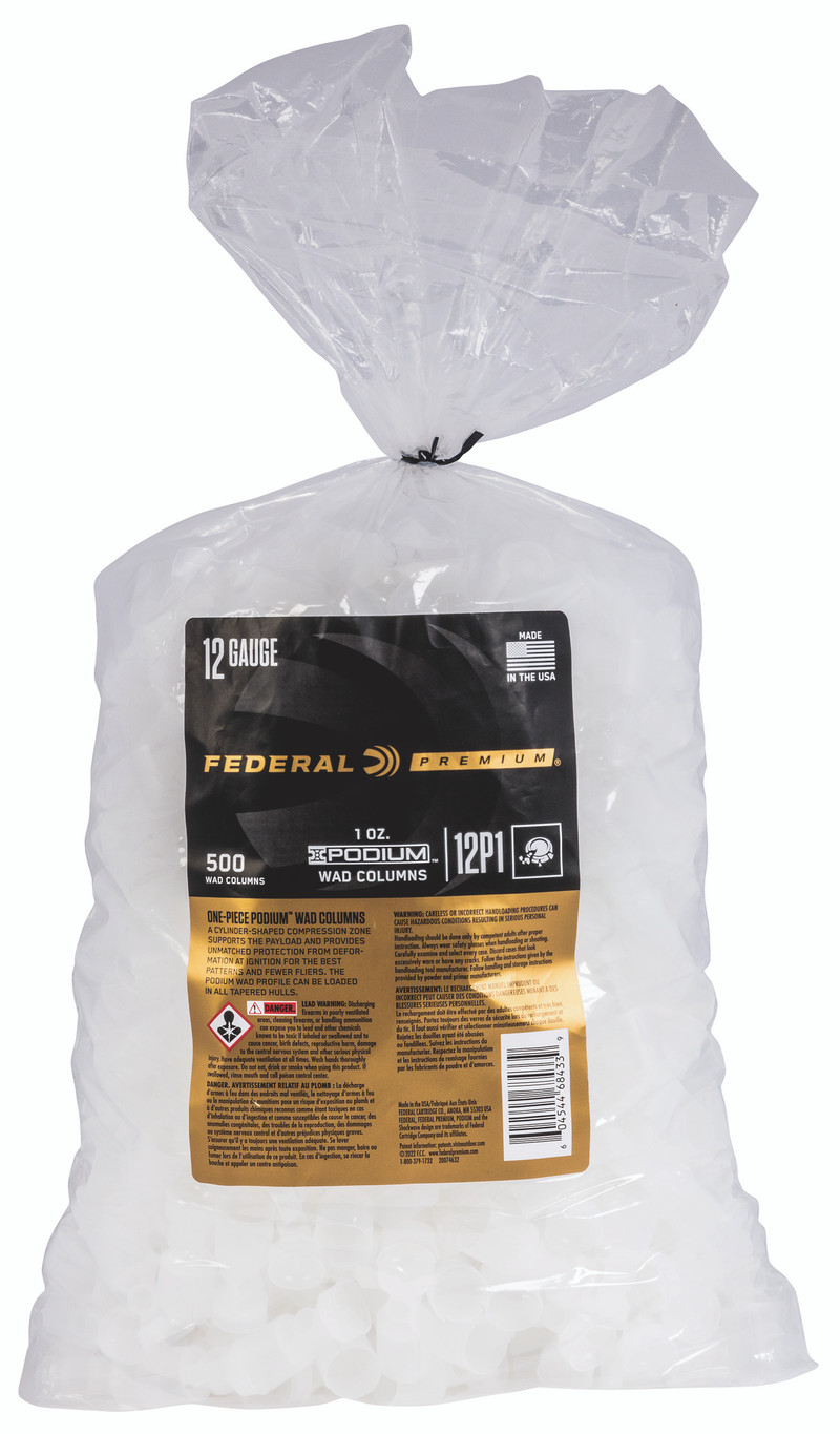 Federal Podium Wad Premium 12 Gauge 1oz White Plastic - 12P1