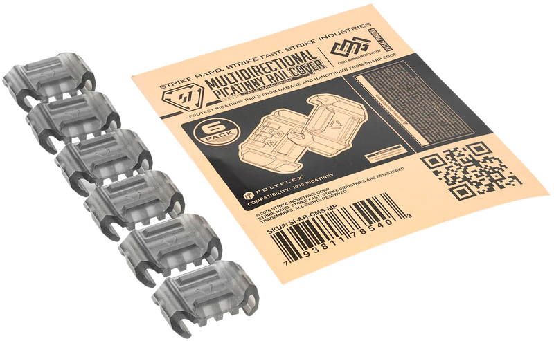 Strike Industries Multidimensional Picatinny Rail Cover with Cable Management, Clear Smoke - ARCMSMP