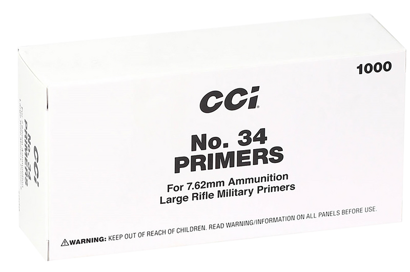 CCI 2 Mil-Spec No. 34 Large Rifle Primers 7.62mm - MPN 2