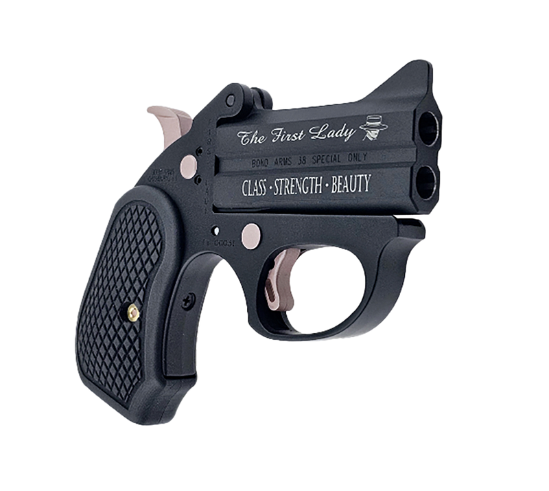 Bond Arms First Lady .38 Special 3" 2rd Break-Action Derringer, Black Cerakote with Rose Gold - BAFL-BP-38SPL