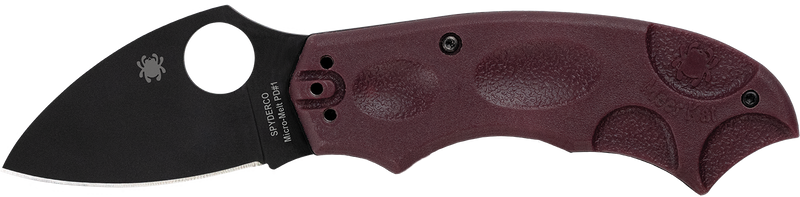 Spyderco Meerkat Folding Knife, Burgundy/Black - C64BGBKP