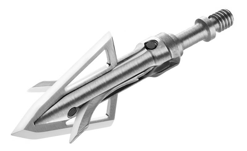 Bloodsport Gravedigger Cut On Contact Hybrid Mechanical Broadhead, Silver - BLS10775