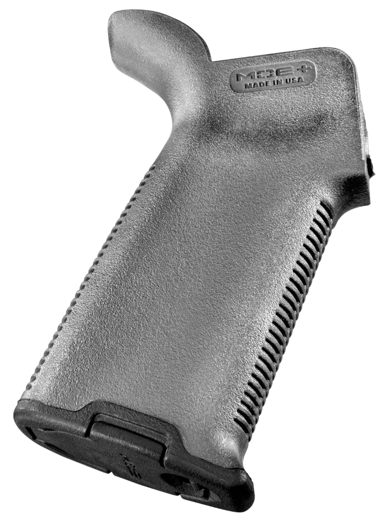 Magpul MOE+ Grip, Gray Textured Polymer with Rubber Overmold - MAG416GRY