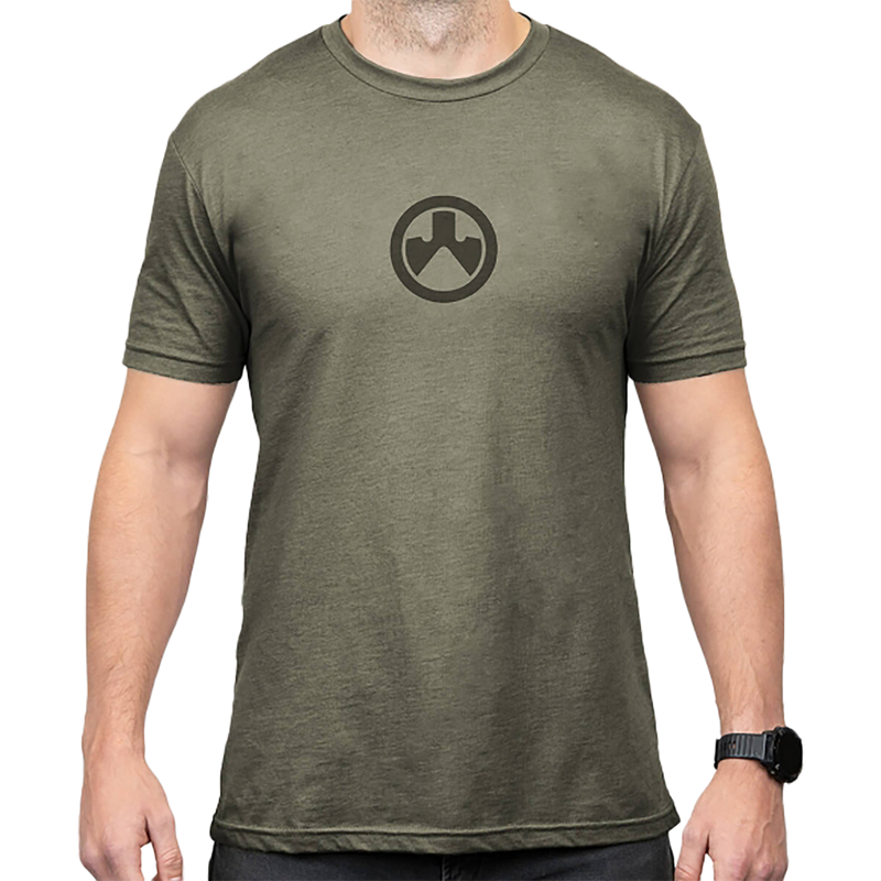 Magpul Icon Logo Short Sleeve Shirt, Olive Drab Heather - MAG1115-317-S