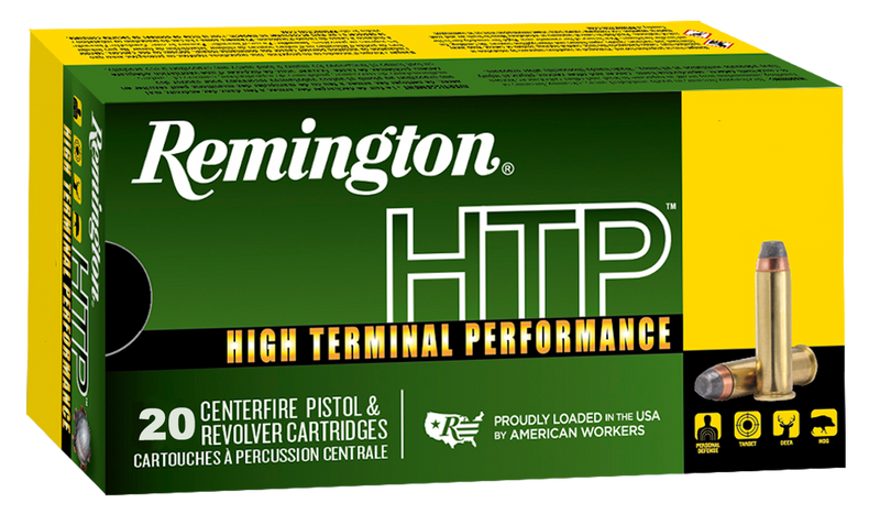 Remington HTP .40 S&W 155gr Jacketed Hollow Point Handgun Ammunition, 20/Box - 22306