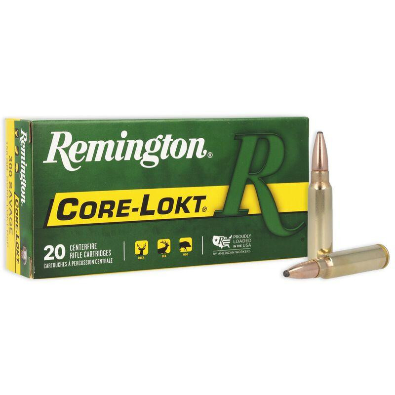 Remington Core-Lokt 300 Savage 150gr Pointed Soft Point Rifle Ammunition, 20rd Box - 21465