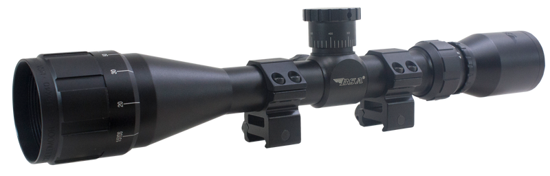 BSA Sweet 22 3-9x40mm Adjustable Objective Rifle Scope, Matte Black - 2239X40AOW