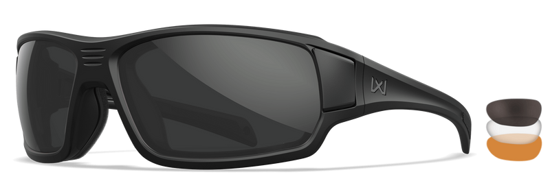 Wiley X Breach 2.5 Eye Protection, Gray/Clear/Rust/Matte Black - CHBRC08