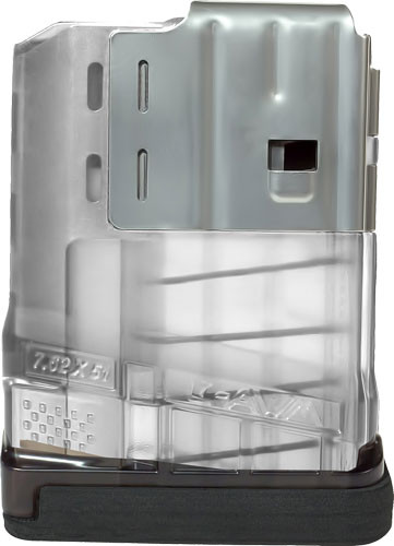 Lancer Systems L7AWM SR-25 7.62x51 5rd Magazine, Translucent Clear - L705CLR