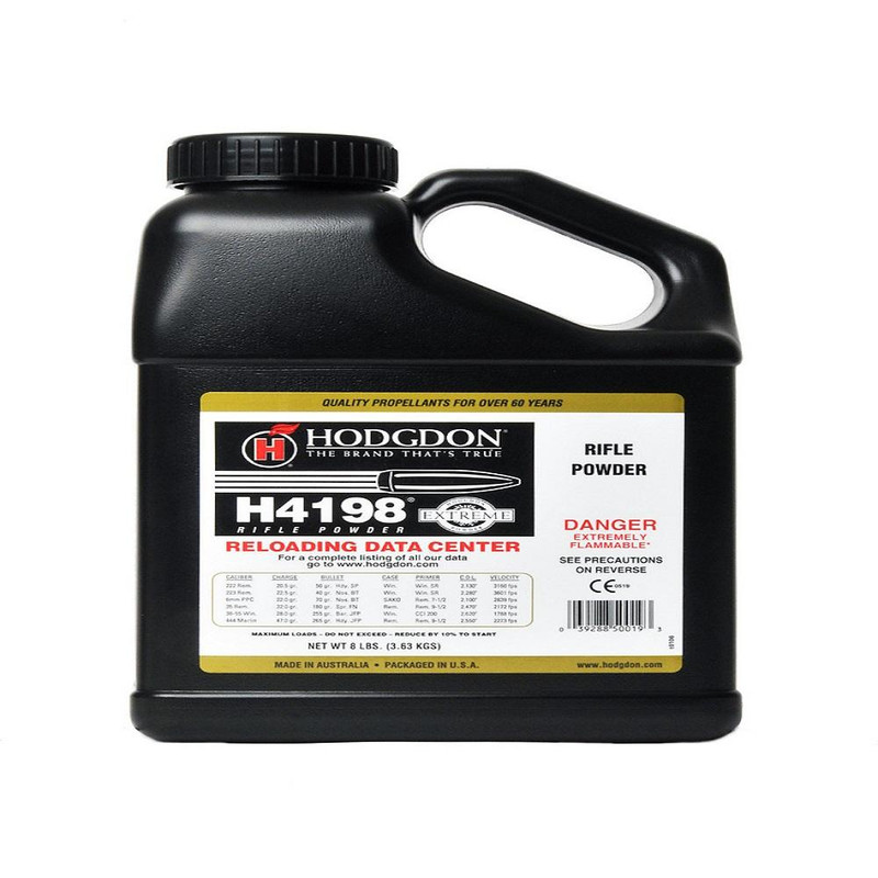 Hodgdon Extreme H4198 Rifle Powder 8 lbs - 41988