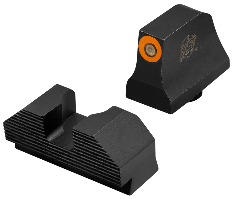 XS Sights Minimalist Night Sight Set Orange Tritium Front Black Oxide - GLM020P4N
