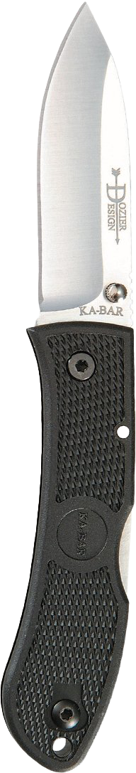 Ka-Bar Dozier Hunter 3" Folding Drop Point Knife, Black - 4062