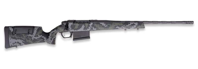 Weatherby 307 Range XP 2.0 7mm Backcountry 20" 5+1 Bolt-Action Rifle, Graphite Black Cerakote with Green/Grey/Black Camo Stock - 3WRX27MMBR2B