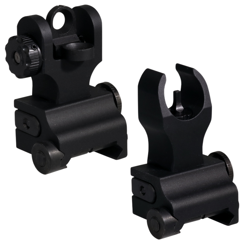 Samson Quick Flip Folding Sights Front (HK) and Rear (A2) Black Anodized - QFHKA2PKG