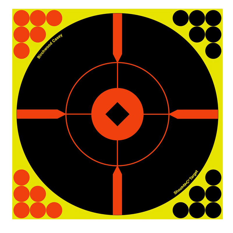 Birchwood Casey Shoot-N-C 8" Reactive Target - Black/Yellow/Red - 34806