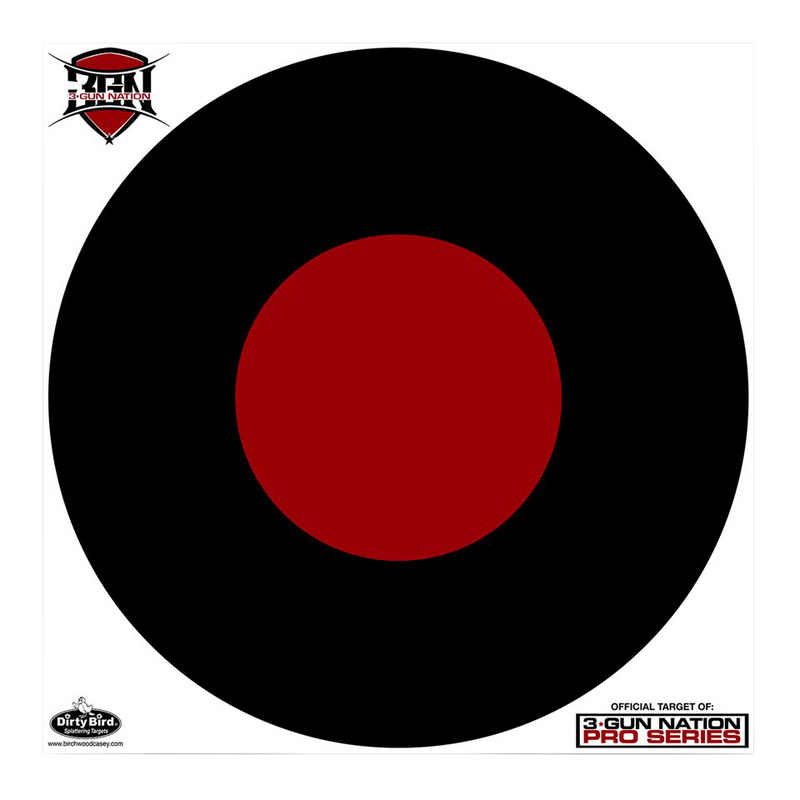 Birchwood Casey Dirty Bird 3-Gun Nation Circle Paper Hanging Target 17.25" Black/Red - 35187