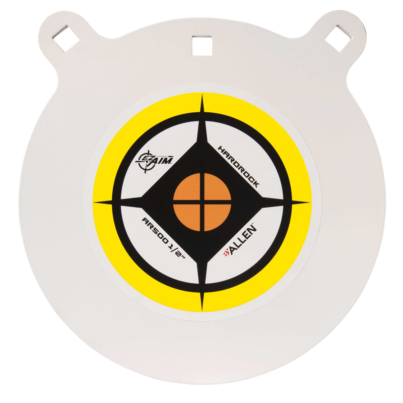 EZ-Aim Hardrock 10" AR500 Steel Gong Target, Black/White/Yellow - 15600