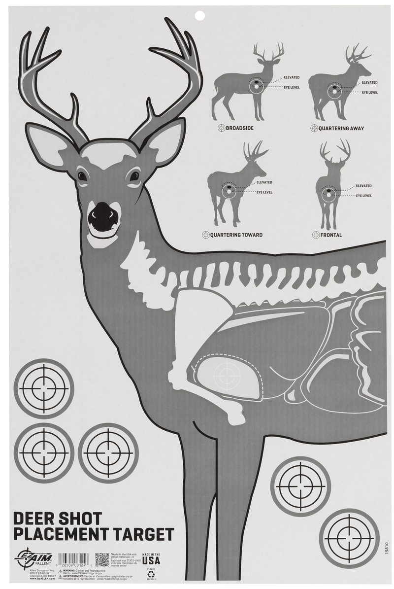 Allen Deer Vitals Corrugated Target Hanging Paper 23" x 35" - 15810