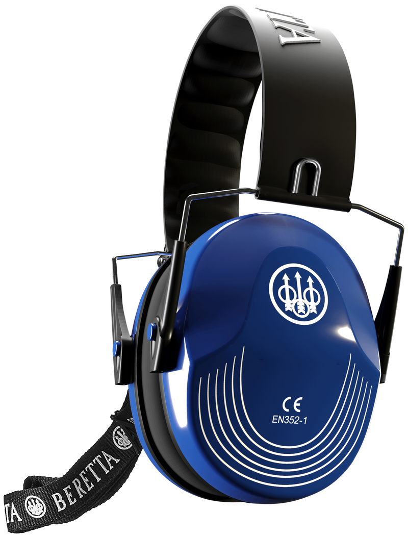Beretta Safety Pro Muff 25 dB Hearing Protection, Black/Blue - CF1000000205SS