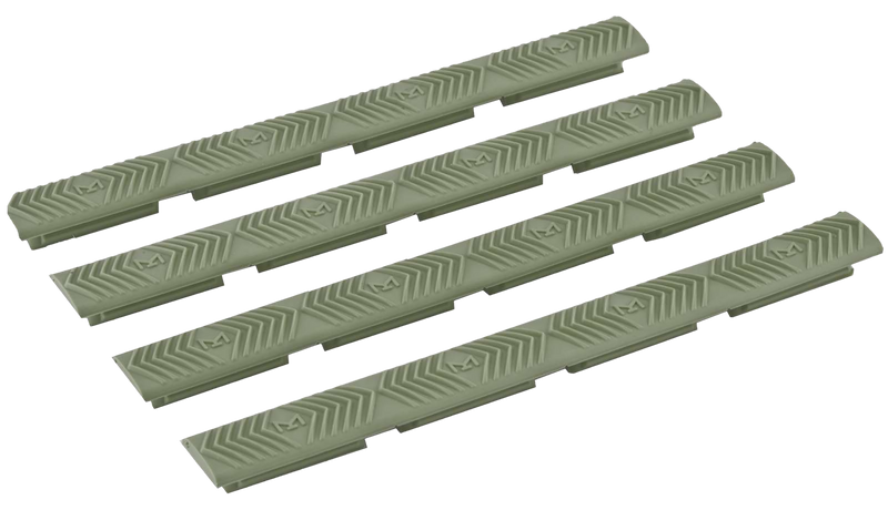 Ergo WedgeLok Slot Cover Rail Cover, OD Green Rubber 7-Slot Low Profile - 4332OD