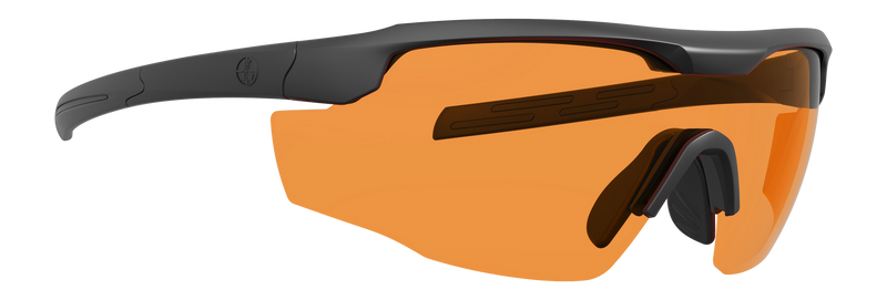 Leupold Sentinel Sunglasses Matte Black Orange Lens Laser Safe - 182670