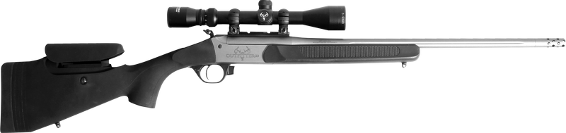 Traditions Outfitter G3 Pro 450 Bushmaster 22" 1rd Rifle, Black Synthetic - CR9-456650T