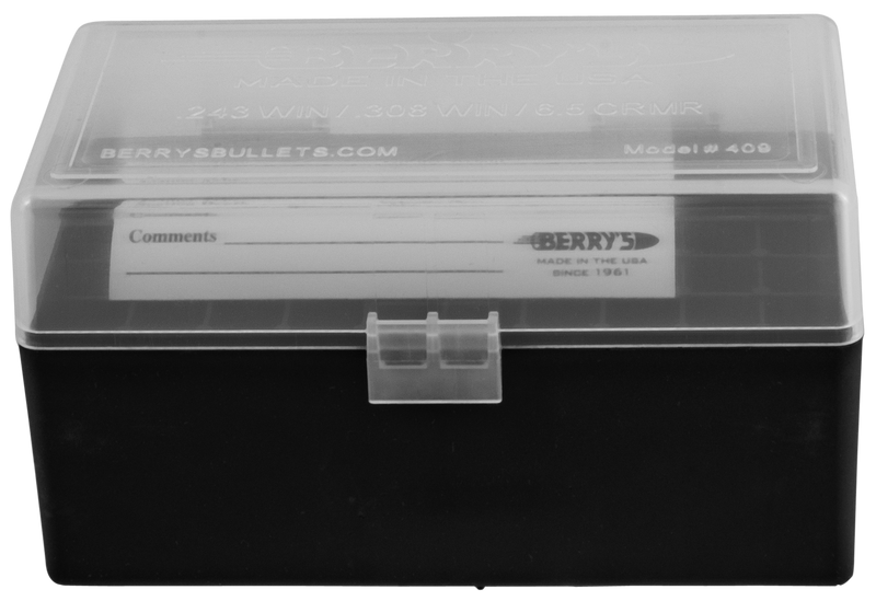 Berry's Mfg Polypropylene Ammo Box .243/.308 Win 50 Round - 79314