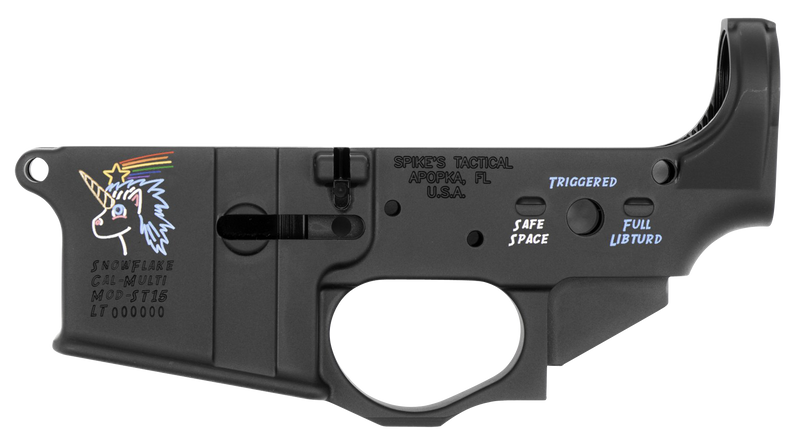 Spike's Tactical Snowflake Stripped Lower Receiver Multi-Caliber 7075-T6 Aluminum Black Anodized - STLS030CFA