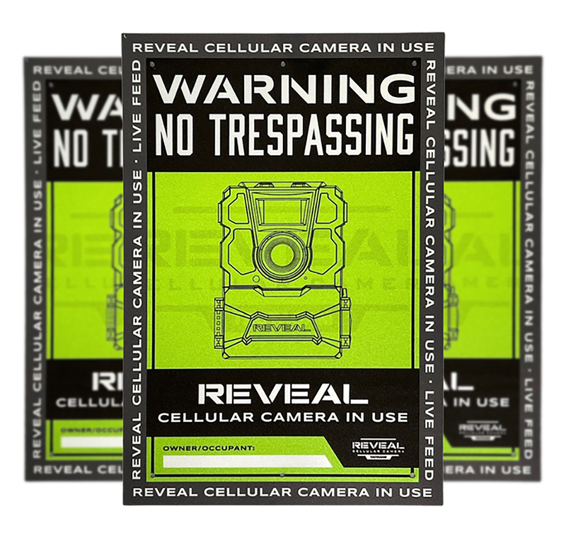 Tactacam Reveal No Trespassing Sign 3-Pack - S1