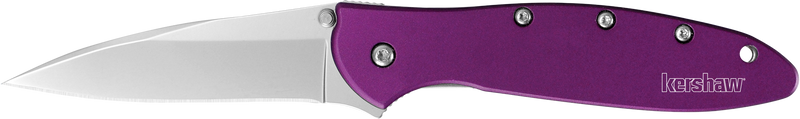 Kershaw Leek 3" Folding Drop Point Knife, Purple - 1660PUR