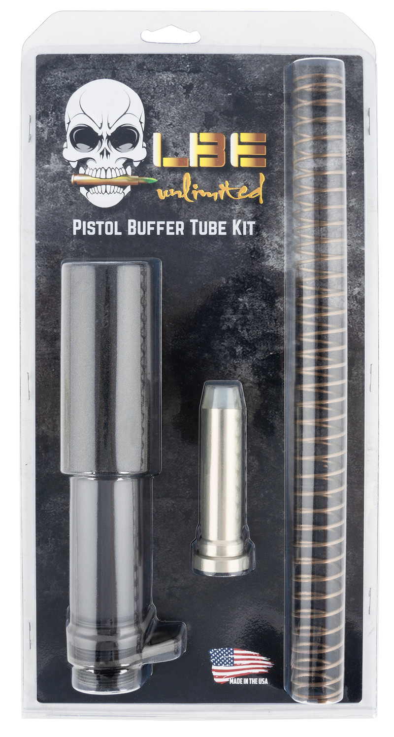 LBE Unlimited Pistol Buffer Tube Kit, Gray - PBUFKTCG