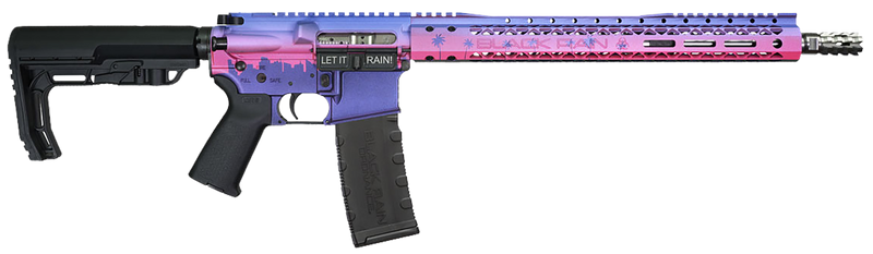 Black Rain Ordnance Spec15 5.56 NATO 16" 30+1 Rifle, Pink/Purple and Black - 23120701